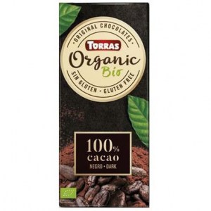   Torras Organic Bio чорний шоколад 100% какао без глютена 100г Іспанія