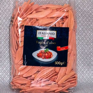 Паста Italiamo Foglie d'ulivo tomato Паста з томатами у вигляді листочків оливкового дерева 500г 
