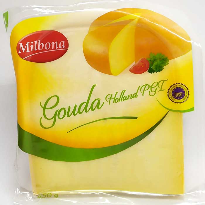 Сыр: Сыр Гауда Gouda Holland PGI Milbona 450г