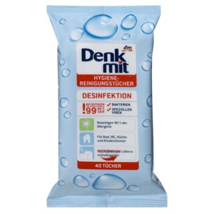Denkmit Hygiene-Reinigungstücher Салфетки для дезинфекции всех поверхностей 99,99%  40 шт