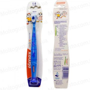 Elmex зубная щетка голубая для детей 2-6 лет Германия