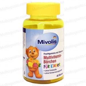 Жевательные мультивитамины для детей Milovis 60 шт