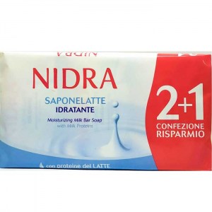Мыло Nidra Saponelatte Увлажняющее с молочным протеином 3 х 90 г (8003510028078