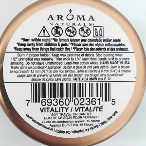 Aroma Naturals, Soy VegePure, Свеча Мята и Эвкалипт, Vitaility, 79г США