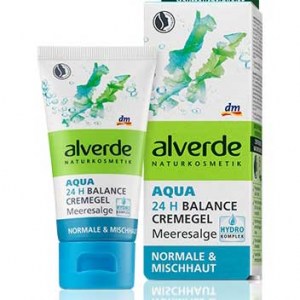 Органический крем-гель для лица alverde Aqua 24h Balance Meeresalge 50 мл