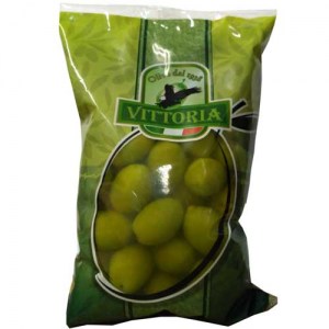 Оливки зеленые крупные с косточкой Vittoria Olive 850г
