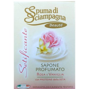 Мыло кремовое Spuma di Sciampagna Rosa e Vaniglia 90г