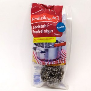 Губки проволочные для металлической посуды Profissimo Edelstahl-Topfreiniger 3 шт