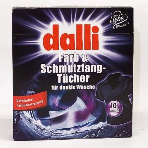Салфетки для стирки черного Dalli Farb & Schmutzfang-Tücher 10 шт Германия