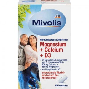 Магний, Кальций, D3 Mivolis Magnesium+Calcium+D3 45шт