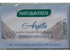 Мыло натуральное Argilla Dermopurificante Naturaverde 100г Италия