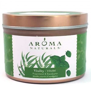 Aroma Naturals, Soy VegePure, Свеча Мята и Эвкалипт, Vitality, 79г США
